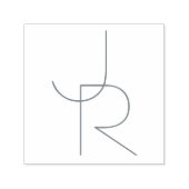 Moderne 2 überlappende Initialen Permastempel (Design)