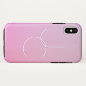 Moderne 2 überlappende Initialen | Rosa Ombre Case-Mate iPhone Hülle (Rückseite (Horizontal))