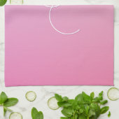 Moderne 2 überlappende Initialen | Rosa Ombre Geschirrtuch (Gefaltet)