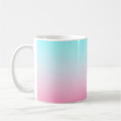Moderne 2 überlappende Initialen | Türkis Pink Kaffeetasse (Links)
