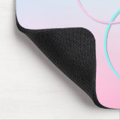 Moderne 2 überlappende Initialen | Türkis Pink Mousepad (Ecke)