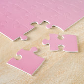 Moderne 2 überlappende Initialen | Türkis Pink Puzzle (Seite)