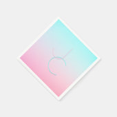 Moderne 2 überlappende Initialen | Türkis Pink Serviette (Ecke)