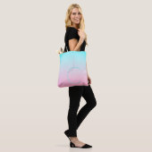 Moderne 2 überlappende Initialen | Türkis Pink Tasche (Am Model)