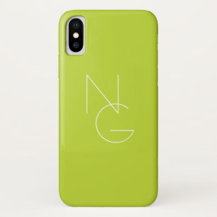 Moderne 2 Überschneidungen Lime Green Case-Mate iPhone Hülle