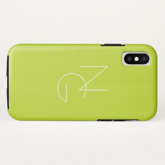 Moderne 2 Überschneidungen | Lime Green Case-Mate iPhone Hülle (Rückseite (Horizontal))