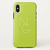 Moderne 2 Überschneidungen | Lime Green Case-Mate iPhone Hülle (Rückseite)