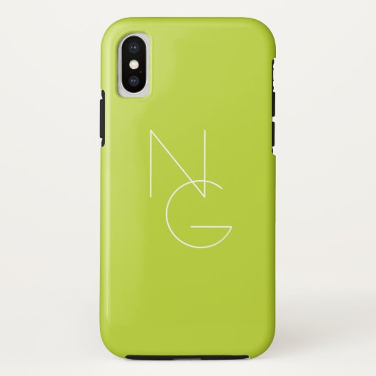 Moderne 2 Überschneidungen | Lime Green Case-Mate iPhone Hülle (Rückseite)