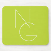 Moderne 2 Überschneidungen | Lime Green Mousepad (Vorne)