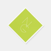 Moderne 2 Überschneidungen | Lime Green Serviette (Ecke)