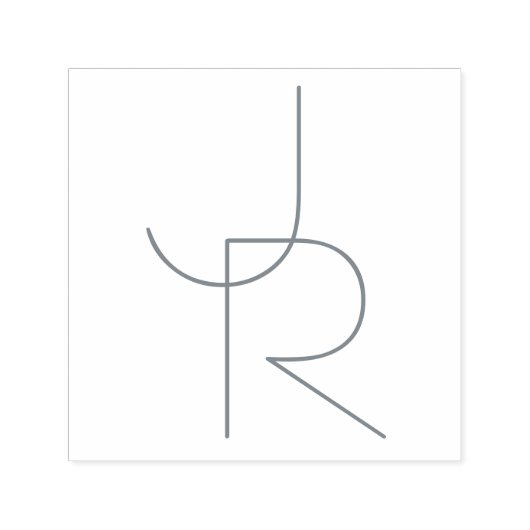 Moderne 2 Überschneidungen Permastempel (Design)