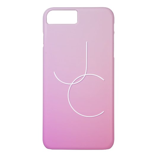 Moderne 2 Überschneidungen | Pink Ombre Case-Mate iPhone Hülle (Rückseite)