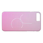 Moderne 2 Überschneidungen | Pink Ombre Case-Mate iPhone Hülle (Rückseite (Horizontal))