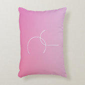 Moderne 2 Überschneidungen | Pink Ombre Dekokissen (Vorderseite(Vertikal))