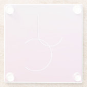 Moderne 2 Überschneidungen | Pink Ombre Glasuntersetzer (Rückseite)