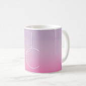 Moderne 2 Überschneidungen | Pink Ombre Kaffeetasse (VorderseiteRechts)