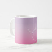 Moderne 2 Überschneidungen | Pink Ombre Kaffeetasse (Vorderseite Links)