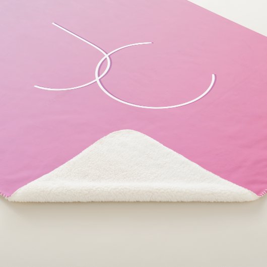 Moderne 2 Überschneidungen | Pink Ombre Sherpadecke (3/4)