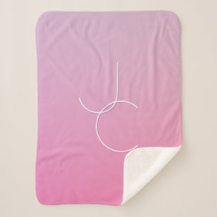 Moderne 2 Überschneidungen Pink Ombre Sherpadecke