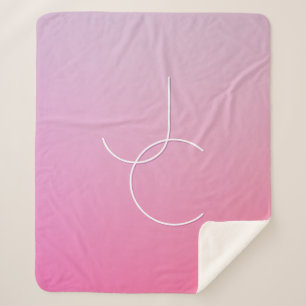 Moderne 2 Überschneidungen Pink Ombre Sherpadecke