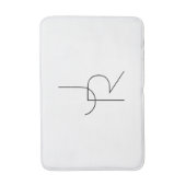 Moderne 2 Überschneidungen | Schwarz auf Weiß Badematte (Vorderseite Vertikal)