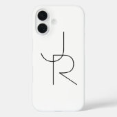 Moderne 2 Überschneidungen | Schwarz auf Weiß Case-Mate iPhone Hülle (Rückseite)