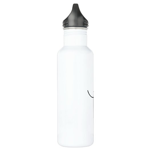 Moderne 2 Überschneidungen | Schwarz auf Weiß Edelstahlflasche (Links)