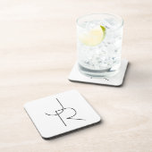 Moderne 2 Überschneidungen | Schwarz auf Weiß Getränkeuntersetzer (Rechte Seite)