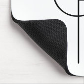 Moderne 2 Überschneidungen | Schwarz auf Weiß Mousepad (Ecke)