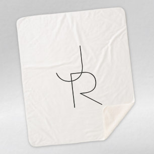 Moderne 2 Überschneidungen   Schwarz auf Weiß Sherpadecke