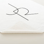 Moderne 2 Überschneidungen | Schwarz auf Weiß Sherpadecke (3/4)