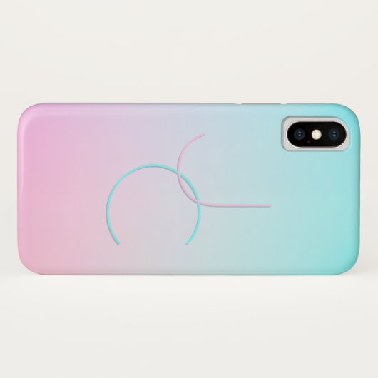 Moderne 2 Überschneidungen | Türkisches Rosa Case-Mate iPhone Hülle (Rückseite (Horizontal))