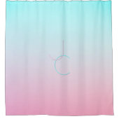 Moderne 2 Überschneidungen | Türkisches Rosa Duschvorhang (Vorderseite)