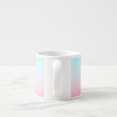 Moderne 2 Überschneidungen | Türkisches Rosa Espressotasse (Rückseite)