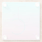 Moderne 2 Überschneidungen | Türkisches Rosa Glasuntersetzer (Rückseite)