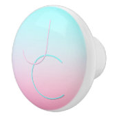 Moderne 2 Überschneidungen | Türkisches Rosa Keramikknauf (Rechts)