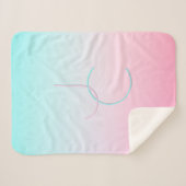 Moderne 2 Überschneidungen | Türkisches Rosa Sherpadecke (Vorderseite (Horizontal))