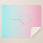 Moderne 2 Überschneidungen | Türkisches Rosa Sherpadecke (Vorderseite (Horizontal))