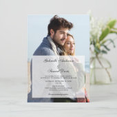 Moderne 2 vertikale Fotos Einfache Einladung zum H (Stehend Vorderseite)