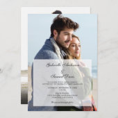 Moderne 2 vertikale Fotos Einfache Einladung zum H (Vorne/Hinten)