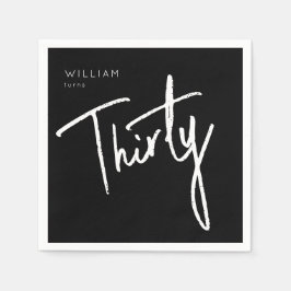 Moderne 30. Dreißigste Geburtstagsparty Napkin Serviette