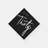 Moderne 30. Dreißigste Geburtstagsparty Napkin Serviette (Ecke)