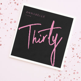 Moderne 30. Dreißigste Geburtstagsparty Napkin Serviette