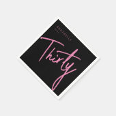 Moderne 30. Dreißigste Geburtstagsparty Napkin Serviette (Ecke)