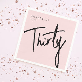 Moderne 30. Dreißigste Geburtstagsparty Serviette