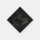 Moderne 30. Geburtstag einfach stilvoll elegant Serviette (Ecke)