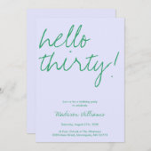 Moderne 30. Geburtstagsfeier Einladung (Vorne/Hinten)