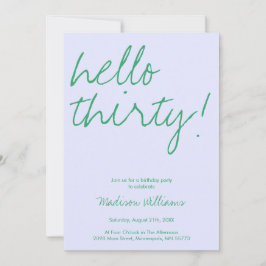 Moderne 30. Geburtstagsfeier Einladung