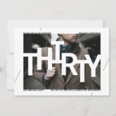 Moderne 30. Geburtstagsfeier Foto Einladung (Vorderseite)