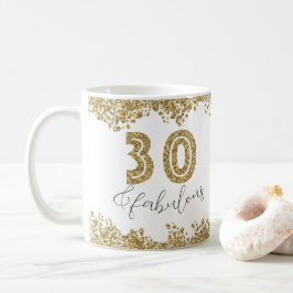 Moderne 30 und prächtige Gold Gitter Personalisier Kaffeetasse